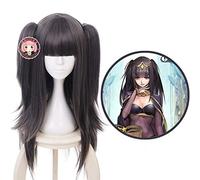 Perruque de héros emblème de feu Salia Sallya queue de cheval couleur mixte frange perruque Cosplay Halloween Tharja jeu de rôle Lolita femme de chambre Cosplay perruque