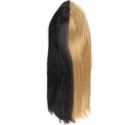 Perruque de lin noire pour femmes, look naturel à la mode, longue, droite, synthétique, pour les fêtes de Noël de cosplay