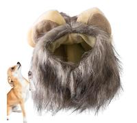 Perruque de lion pour chiens - Crinière de lion amusante - Crinière de lion drôle, couvre-chef réaliste pour chiens, costume de crinière de lion réglable pour chiens de taille moyenne à grande