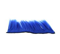 Perruque de moto Skinhead pour casque punk Mohawk Bleu