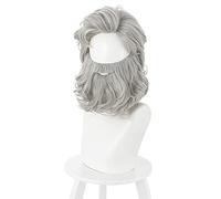 Perruque de Père Noël avec bonnet et bonnet de perruque Motif Movie the Christmas Chronicles Cosplay Gris argenté