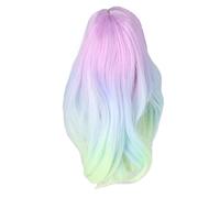 Perruque de poupée à rotule avec dégradé de couleur, haute simulation, douce et souple, 1:3, pour poupée avec un tour de tête de 21 à 24 cm (multicolore #12)