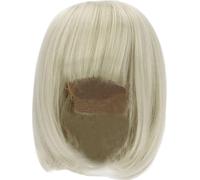 Perruque de poupée droite longue épaule cheveux courts fibre douce facile à couper pour 1/3 bjd vert