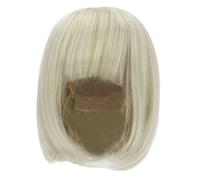 Perruque de poupée, lisse, frange, longueur d'épaule, cheveux courts, fibre douce, facile à couper, pour 1/3 BJD
