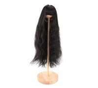 Perruque de Poupée Longue Bou Cheveux de Poupée Ondulés, Perruque de Remplacement de Poupée Bricolage avec Frange Droite, Perruque Décorative de Poupée Fille pour Poupée de