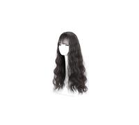 Perruque de rechange pour cheveux longs, grosses vagues, cheveux longs et bouclés, couverture complète de la tête, frange d'air, ondulations d'eau, perruques duveteuses au quotidien (A)