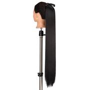 Perruque de rechange pour queue de cheval de 81,3 cm de long, perruque raide pour queue de cheval, parfaite pour les fêtes quotidiennes, perruques quotidiennes (5)