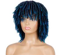 Perruque de rechange synthétique douce et courte pour femme noire 35,6 cm