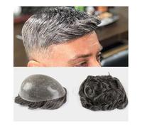 Perruque de remplacement Postiche for homme Système de remplacement cheveux humains indiens Injection peau fine PU Tout Poly Toupet for Prothèse capillaire masculine Unité Quotidienne(7x9)