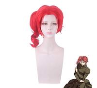 Perruque de rôle d'aventure Bizarre d'anime JoJo Kakyoin Noriaki perruque Cosplay perruque rouge Curl casquette de perruque en Fiber à haute température