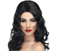 Perruque De Soirée Glamoureuse Pour Femmes Noire Bouclée Par Smiffys