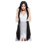 Perruque De Sorcière Noire Extra Longue Pour Femmes Halloween 120Cm Par Smiffys