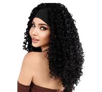 Perruque Deep Wave - Perruque longue et bou de cheveux humains avec dentelle frontale, filet respirant, coupe réglable, coiffure naturelle, matière douce et durable | Cheveux à la mode