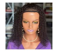 Perruque demi-perruque bou crépue en cheveux humains 3 en 1, sans colle, facile à porter, for femmes, densité 180, idéale for les débutantes. Postiche Cheveux Femme(28inch)