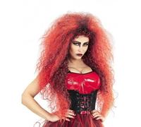Perruque démon fou adulte - Accessoire de déguisement - Rouge et noir - Mixte - 18 ans et plus