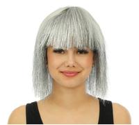 Perruque disco - PTIT CLOWN - 23985 - Argent - Cheveux synthétiques - Taille unique adulte Taille unique