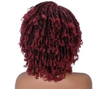 Perruque Dreadlock Courte 14 Pouces, Perruque Afro Torsadée Au Crochet Pour Femmes Noires, Perruque Synthétique Bouclée Naturelle Douce Faux Locs