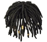Perruque dreadlock courte courte pour les hommes noirs tressés perruques hip-hop sportive Remplacement de costume Dreadlock Wig For Men Cosplay Performance Party Singing Accessoires.