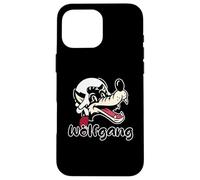 Perruque du 18ème siècle avec Le nom de Loup Wolfgang et Mozart Coque pour iPhone 16 Pro Max