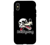 Perruque du 18ème siècle avec Le nom de Loup Wolfgang et Mozart Coque pour iPhone X/XS