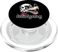 Perruque du 18ème siècle avec Le nom de Loup Wolfgang et Mozart PopSockets PopGrip pour MagSafe