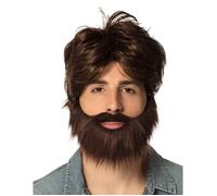 Perruque Dude avec barbe et moustache Adulte