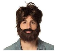 perruque dude avec barbe et moustache - boland 86312 Marron G