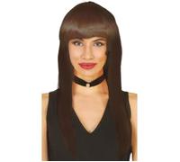 Perruque - ECO - Marron - Cheveux Longs - Carnaval - Accessoire de Déguisement