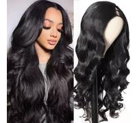 Perruque en cheveux humains U Part V Part Body Wave, densité 200, version améliorée, 30 32 pouces, couleur naturelle, cheveux brésiliens, sans colle, sans besoin de laisser une partie des cheveux
