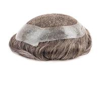 Perruque en cheveux Postiche for homme Cheveux humains Prothèse capillaire for homme Dentelle suisse Australie Postiche for homme 8x10" Prothèse capillaire for homme Système de cheveux indiens Unités