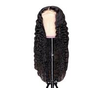 Perruque en dentelle bouclée de vraie coiffure, perruque de cheveux réel bouclée | Perruque frontale pointue pré-frappée | 150% de cheveux réels aux femmes élevées pour les femmes, perruque avan