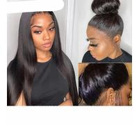 Perruque en dentelle intégrale de cheveux humains pré-épilés de 30 à 32 pouces, perruque frontale en dentelle droite pour femmes, perruque brésilienne 4x4 13x4 13x6Hd, perruque frontale en dentelle -