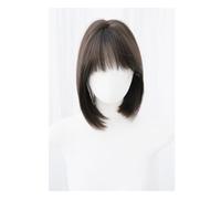 Perruque en Dentelle Perruque à frange tissée, cheveux courts et raides, style français, perruque for toute la tête Perruques Pour Femmes