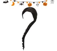 Perruque en fil haute température femmes - perruques d’Halloween de 80 cm, cheveux tressés réglables cosplay | perruques à tresse extra longue, perruque de sorcière noire pour Halloween, cosplay