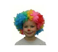 Perruque enfant cheveux multicolore - taille unique - accessoire de costume clown - déguisement garçon ou fille