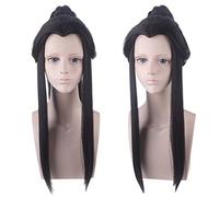 Perruque Erha et son chat blanc Shi Zun Chu Nuit Ning Style Ancien Beauty Tip Style Cos Perruque pour Halloween
