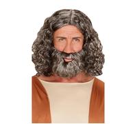 Widmann Déguisement pour adultes wdm04947 perruque et barbe biblique gris Taille unique