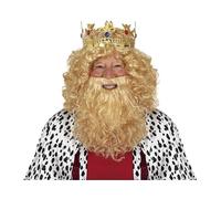 Perruque et Barbe Blonde Frissées