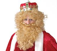 Perruque et Barbe Blonde Frissées