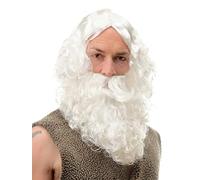 Perruque et barbe de Père Noël, idéal pour Carnaval, Noël ou Mardi gras 6095A + B