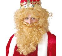 Perruque Et Barbe Du Roi Blonde (Taille Sans Taille) Multicolore