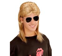 Perruque Et Lunettes Années 80 Hommes Doré