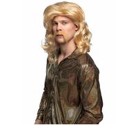 Perruque Et Moustache Blond Homme Taille Unique Doré