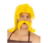 Perruque et moustache Cétautomatix Astérix et Obélix - Jaune - Taille Unique