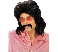W WIDMANN MILANO Party Fashion - Perruque avec barbe, années 70, disco, déguisements de carnaval