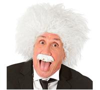 WIDMANN MILANO PARTY FASHION W Ensemble perruque et moustache Einstein - Idéal pour les fêtes à thème et le carnaval, cheveux synthétiques de qualité supérieure, look scientifique fou