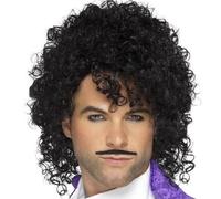 Perruque Et Moustache Fancy De Musicien Violet Prince Des Années 80 Par Smiffys