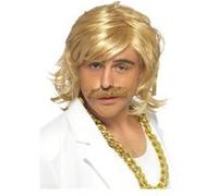 Perruque Et Moustaches Blondes Game Show - Blonde - Taille Unique blond G
