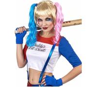 DEGUISE TOI - Perruque Arlequine diabolique femme - perruque - Taille Unique - Coloré - Accessoires pour déguisement - 100% synthétique - - Halloween-carnaval