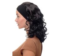 Perruque Femme Avec Bandeau Volumineuse Boucles Brun Foncé BRO-704-3
